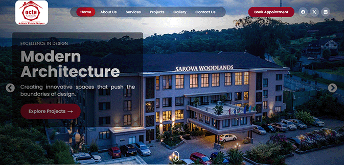 Octa Architects Ltd website built by Microstation